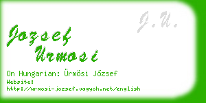 jozsef urmosi business card