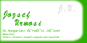 jozsef urmosi business card